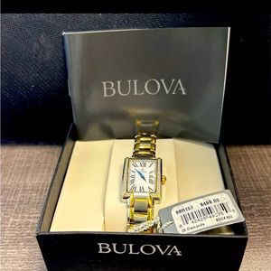 NWT Bulova Silver & Gold Tank Style Watch